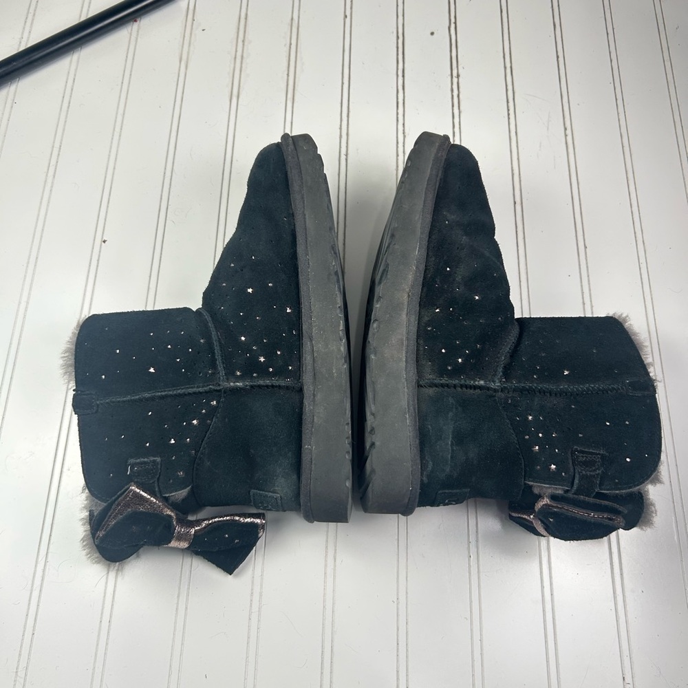 UGG Australia Classic Mini Stargirl Bow Black Boots Women's Size 9 - Picture 7 of 11